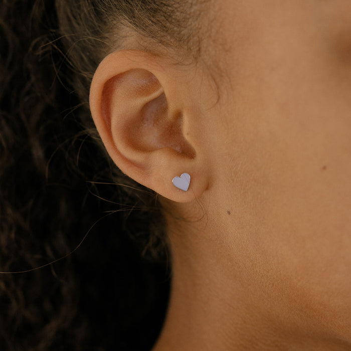 Purple Heart Enamel Flat Back Stud