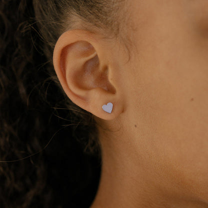 Purple Heart Enamel Flat Back Stud