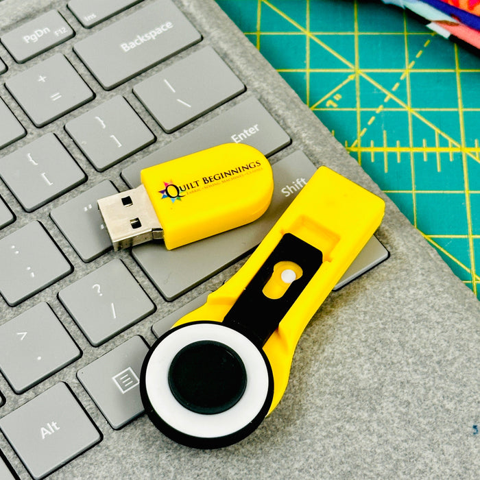 Rotary Cutter USB Drive – Quilt Beginnings Exclusive