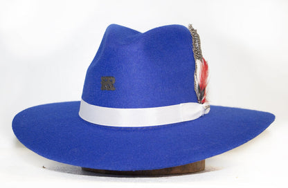 RRango Womens "Bella" Pinch Crown Wool Cowgirl Hat - Royal Blue