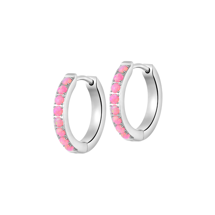 Secret Crush Hoops in Titanium