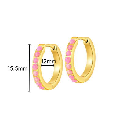 Secret Crush Hoops in Titanium