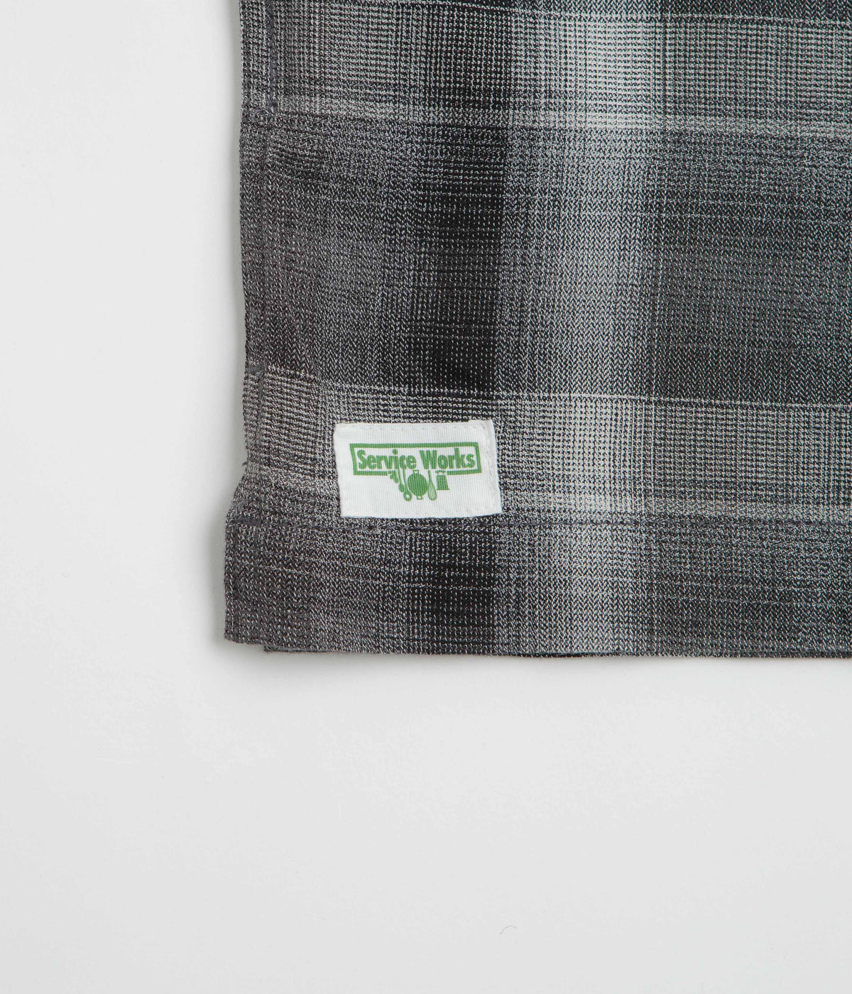 Service Works Plaid Resort Short Sleeve Shirt - Black