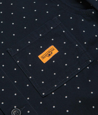 Service Works Polka Dot Chore Shirt - Navy