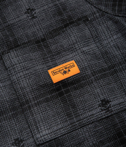 Service Works Thistle Plaid FOH Jacket - Black