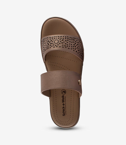 Shimmy Rose Gold Mule – Wedge Heels for Women