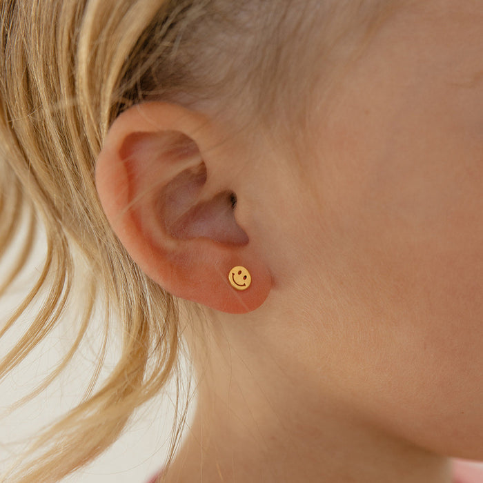 Smiley Flat Back Stud