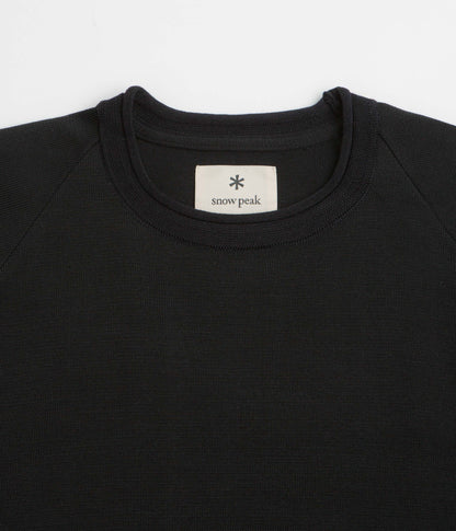 Snow Peak Knit Pullover Sweatshirt - Black