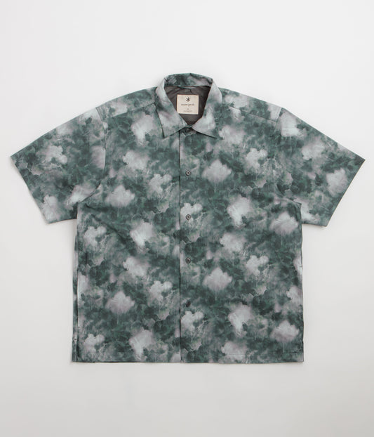 Snow Peak Patterned Mori Short Sleeve Shirt - Green