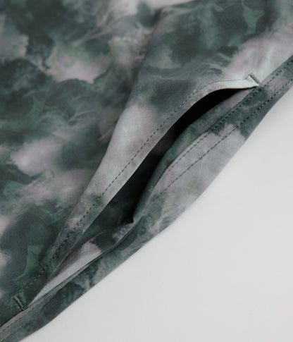 Snow Peak Patterned Mori Short Sleeve Shirt - Green