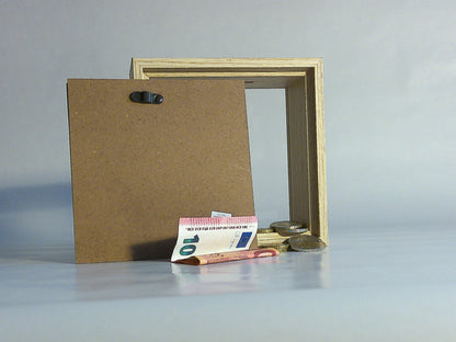 Spardose „Millionär“ aus MDF – 14,5 × 14,5 × 6,5 cm