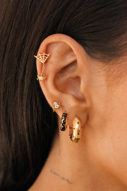 Sparkly Spider Flat Back Stud
