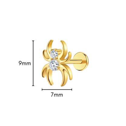 Sparkly Spider Flat Back Stud