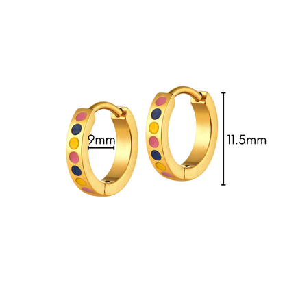 Sprinkle Hoops in Titanium