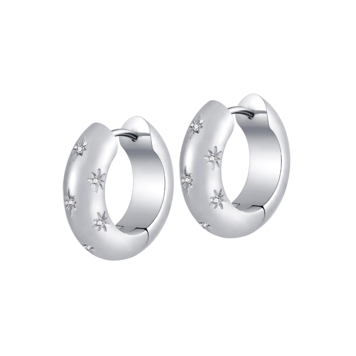 Starfall Hoops in Titanium