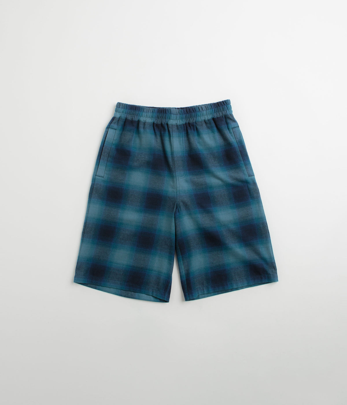 Token VHS Shorts - Teal Plaid