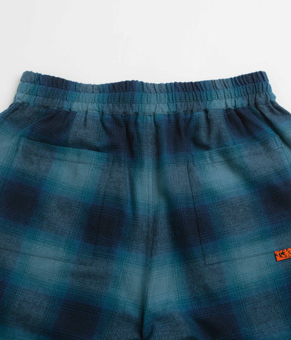 Token VHS Shorts - Teal Plaid