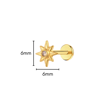 Topaz Nova Flat Back Stud