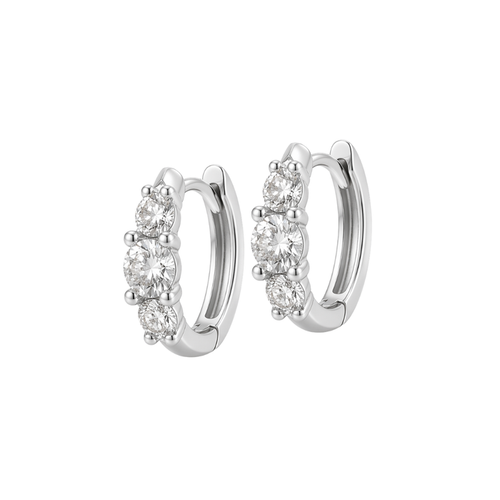 Trio Hoops in Titanium