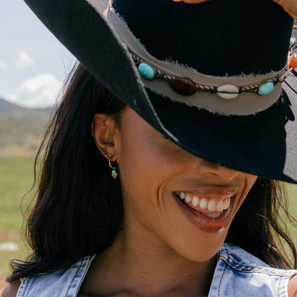 Turquoise Marquise Flat Back Stud