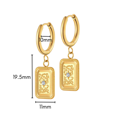 Twinkling Charm Hoops in Titanium