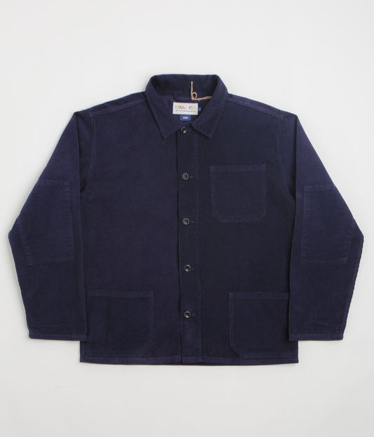 Uskees 3001 Cord Buttoned Overshirt - Deep Indigo
