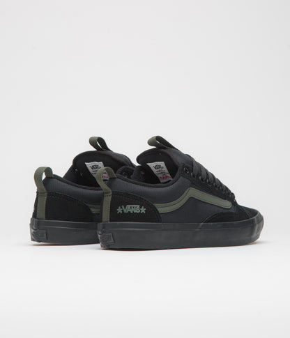 Vans Skate Old Skool 36+ Shoes - (Atiba) Black / Dark Green