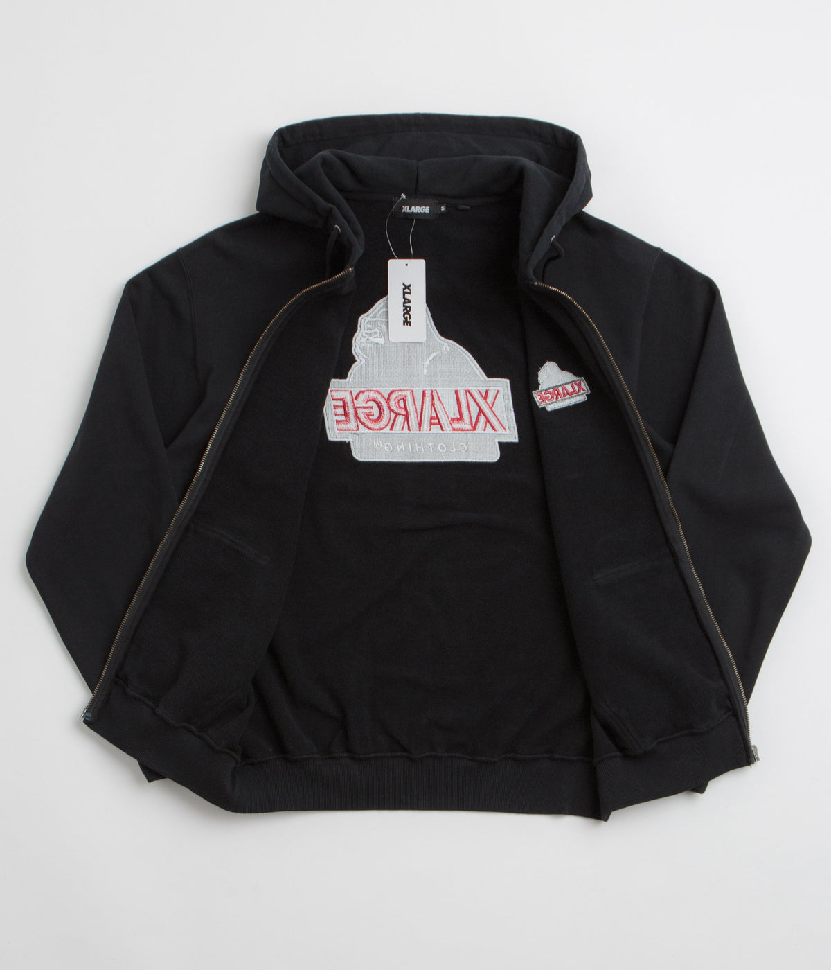XLarge Slanted OG Full Zip Hoodie - Black / Black