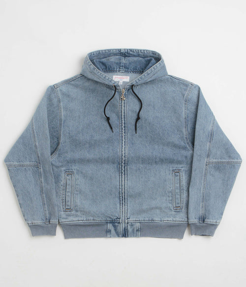Yardsale Denim Full Zip Hoodie - Blue