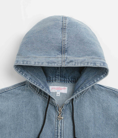 Yardsale Denim Full Zip Hoodie - Blue