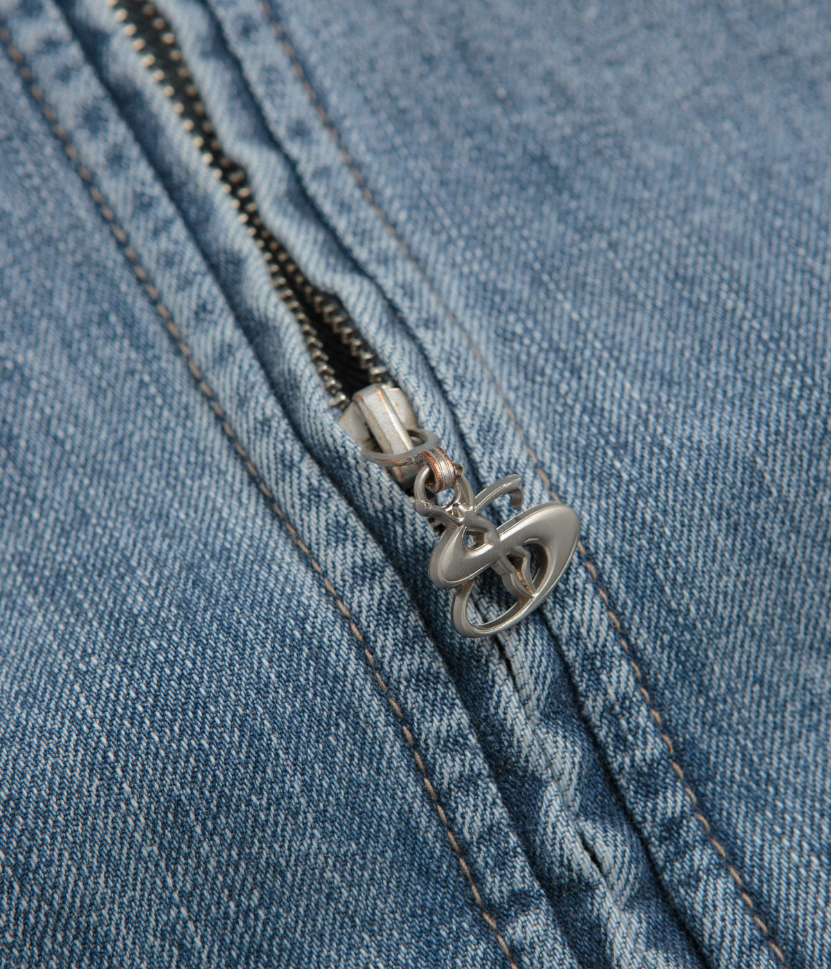 Yardsale Denim Full Zip Hoodie - Blue