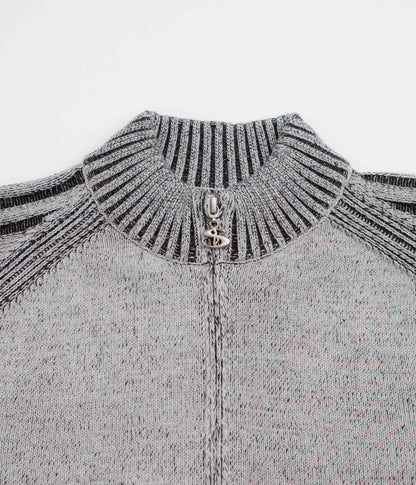 Yardsale Heathered Phantasy Full Zip Sweatshirt - Stone / Black
